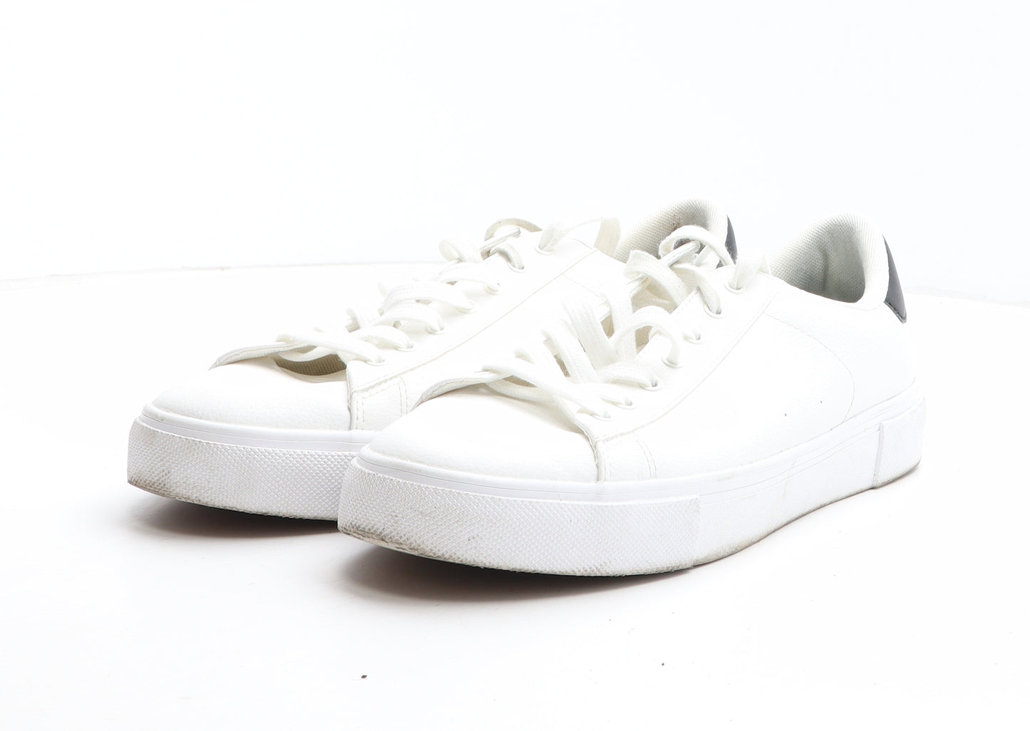 H&M Mens White Synthetic Trainer UK 10 44 - UK Size Estimated 10