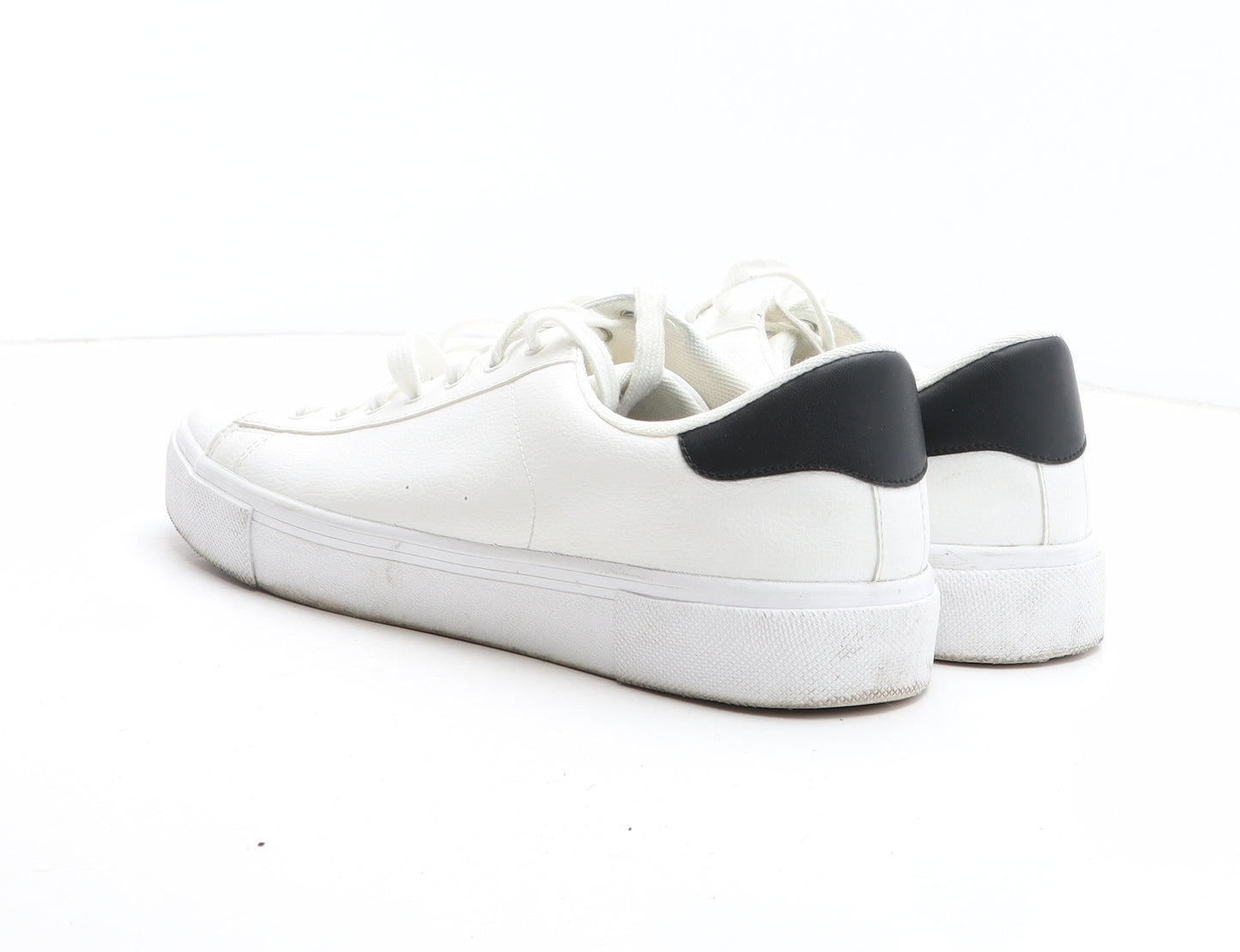 H&M Mens White Synthetic Trainer UK 10 44 - UK Size Estimated 10