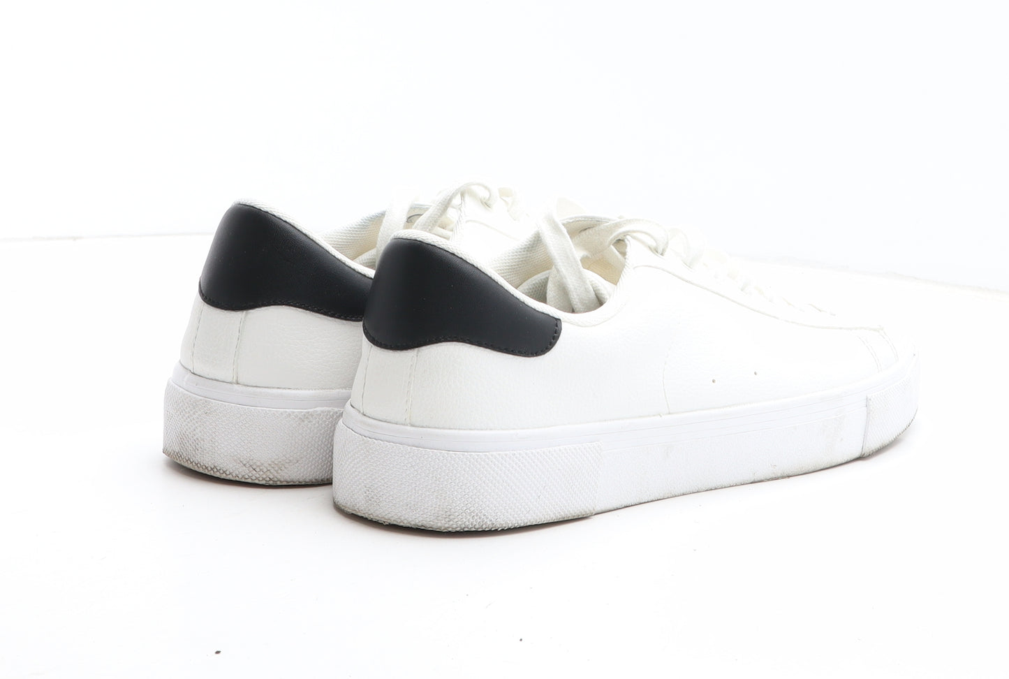 H&M Mens White Synthetic Trainer UK 10 44 - UK Size Estimated 10