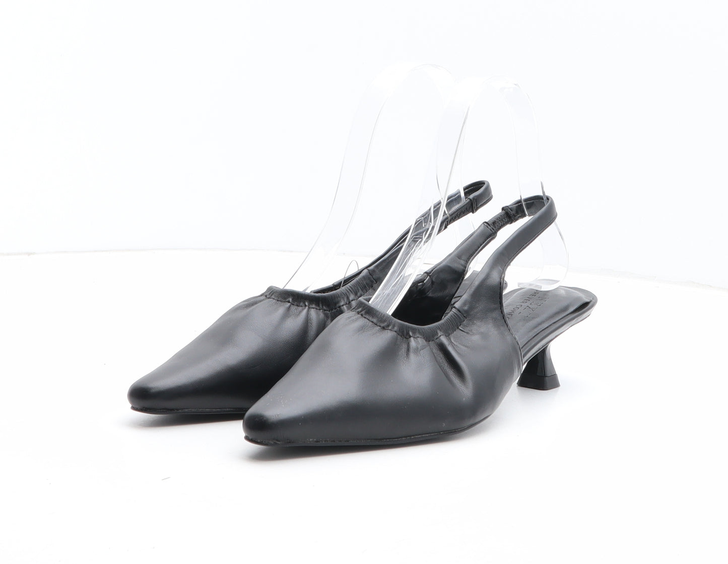 NEXT Womens Black Synthetic Slingback Heel UK