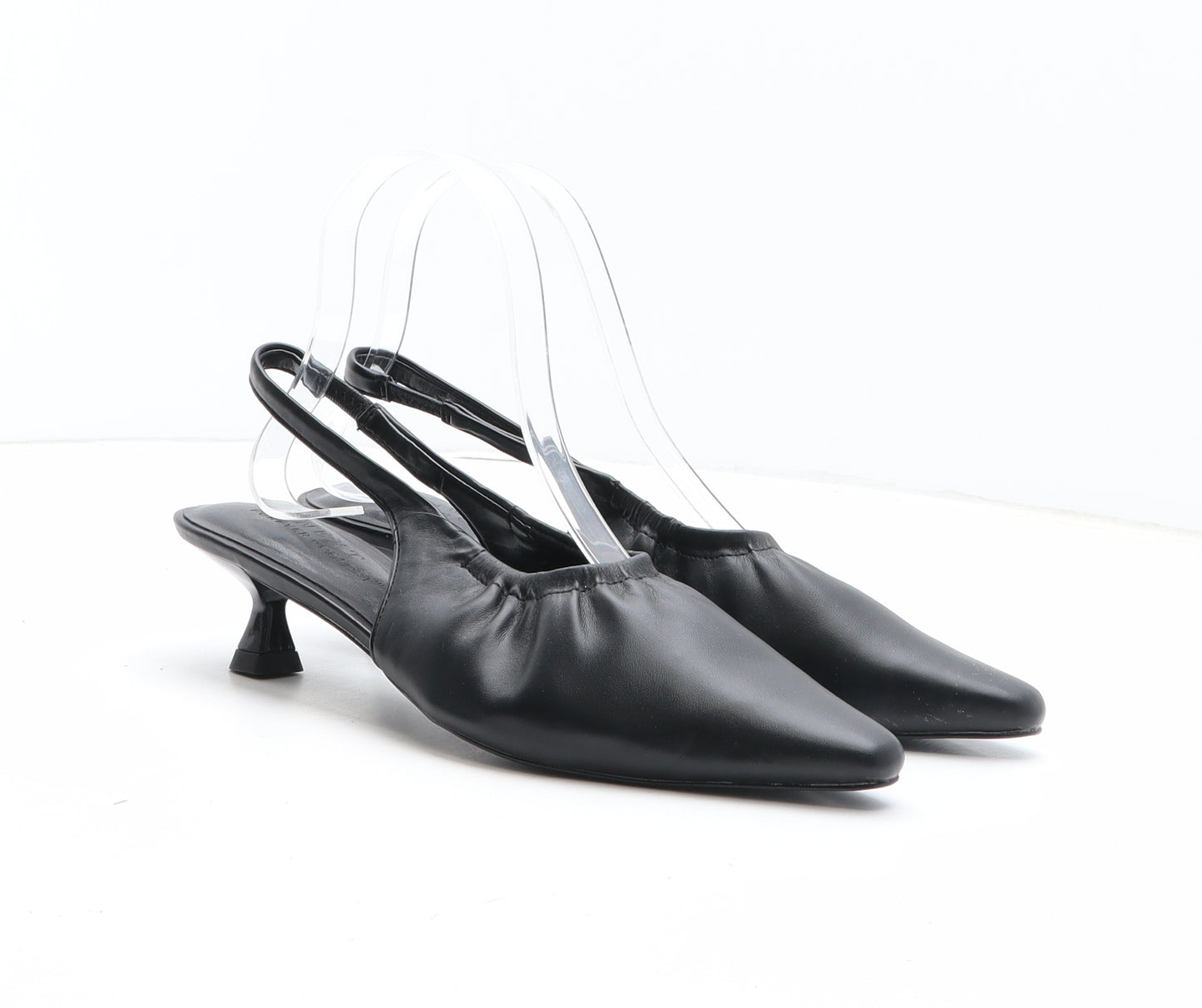 NEXT Womens Black Synthetic Slingback Heel UK