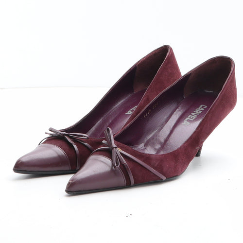 Carvela Womens Purple Leather Court Heel UK
