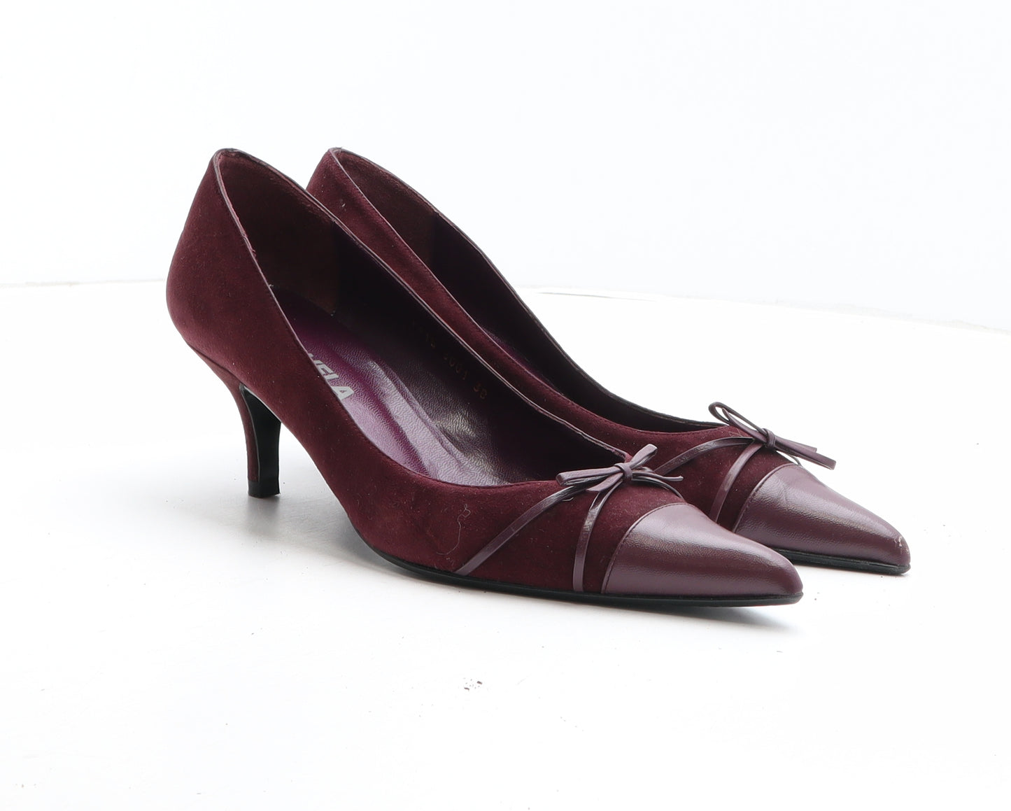 Carvela Womens Purple Leather Court Heel UK