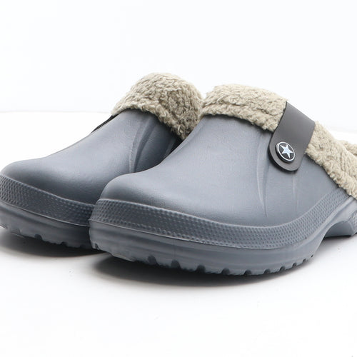 Preworn Mens Grey Synthetic Slip On Sandal UK 8 42 - UK Size Estimated 8-9 EU 42-43