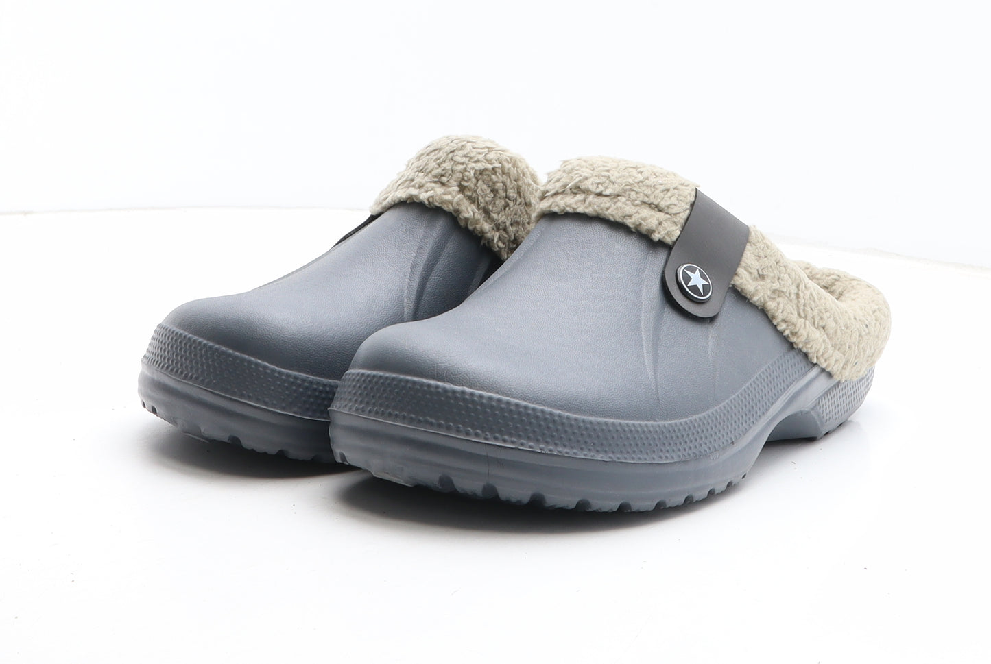Preworn Mens Grey Synthetic Slip On Sandal UK 8 42 - UK Size Estimated 8-9 EU 42-43