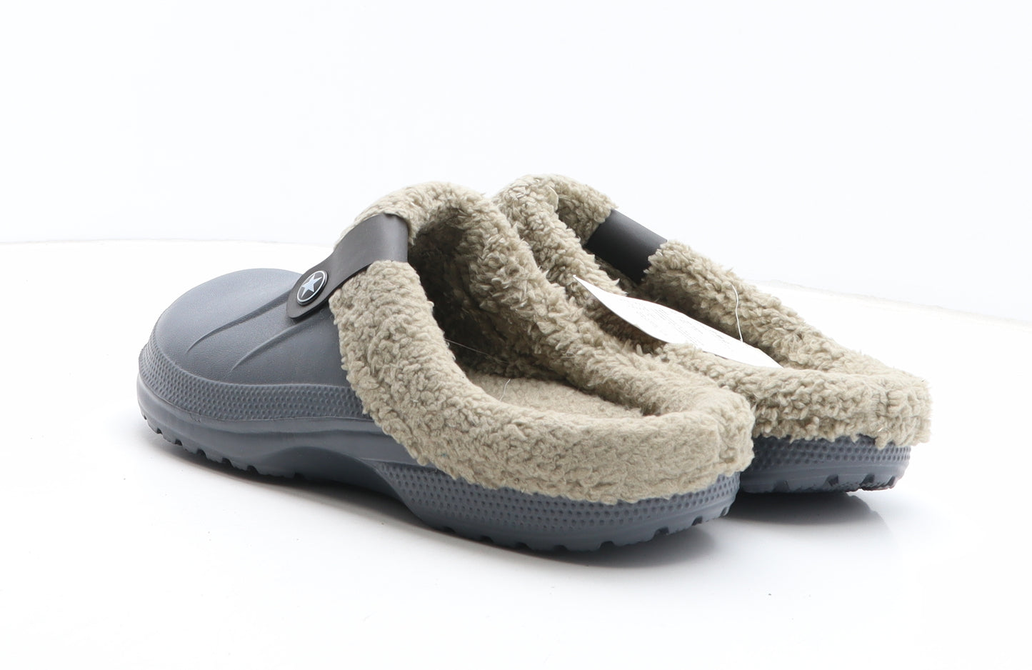 Preworn Mens Grey Synthetic Slip On Sandal UK 8 42 - UK Size Estimated 8-9 EU 42-43