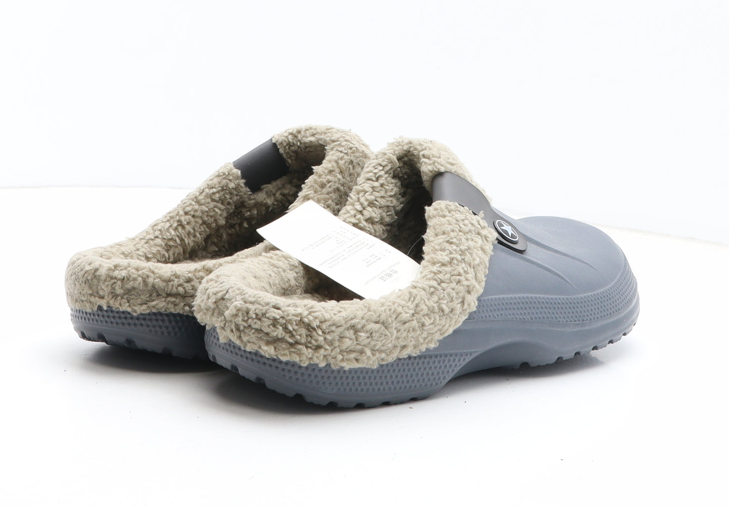 Preworn Mens Grey Synthetic Slip On Sandal UK 8 42 - UK Size Estimated 8-9 EU 42-43
