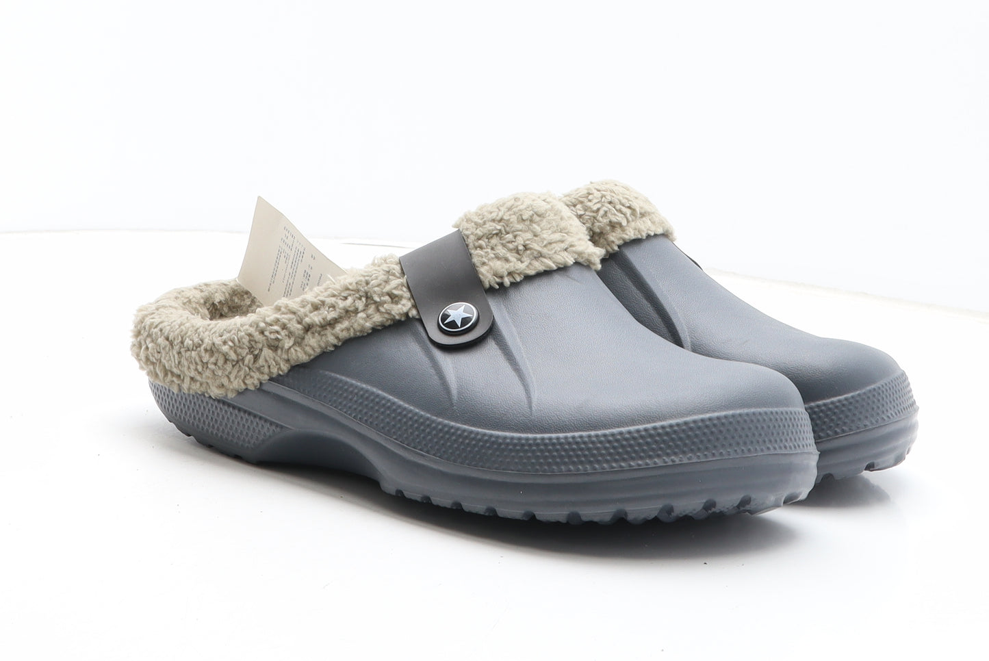Preworn Mens Grey Synthetic Slip On Sandal UK 8 42 - UK Size Estimated 8-9 EU 42-43