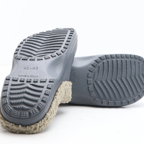 Preworn Mens Grey Synthetic Slip On Sandal UK 8 42 - UK Size Estimated 8-9 EU 42-43