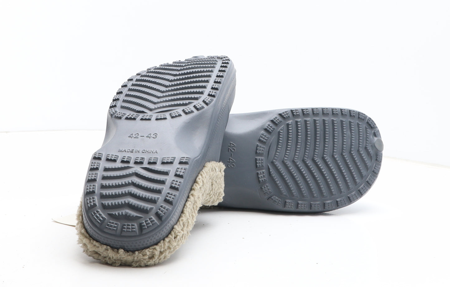 Preworn Mens Grey Synthetic Slip On Sandal UK 8 42 - UK Size Estimated 8-9 EU 42-43