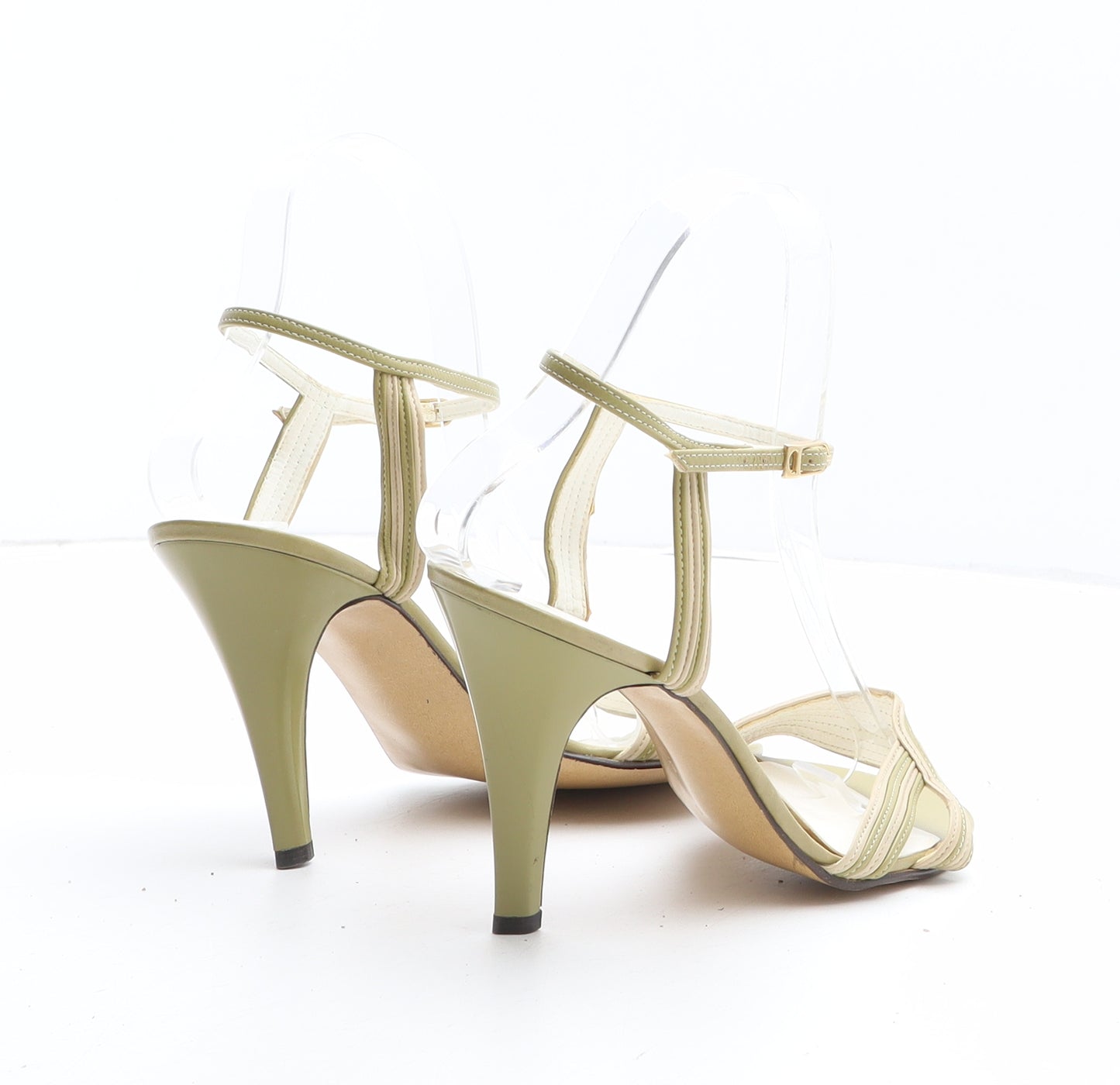Bally Womens Green Synthetic Strappy Heel UK