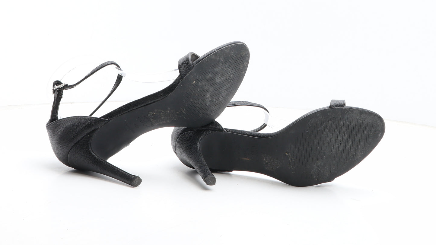 New Look Womens Black Synthetic Strappy Heel UK