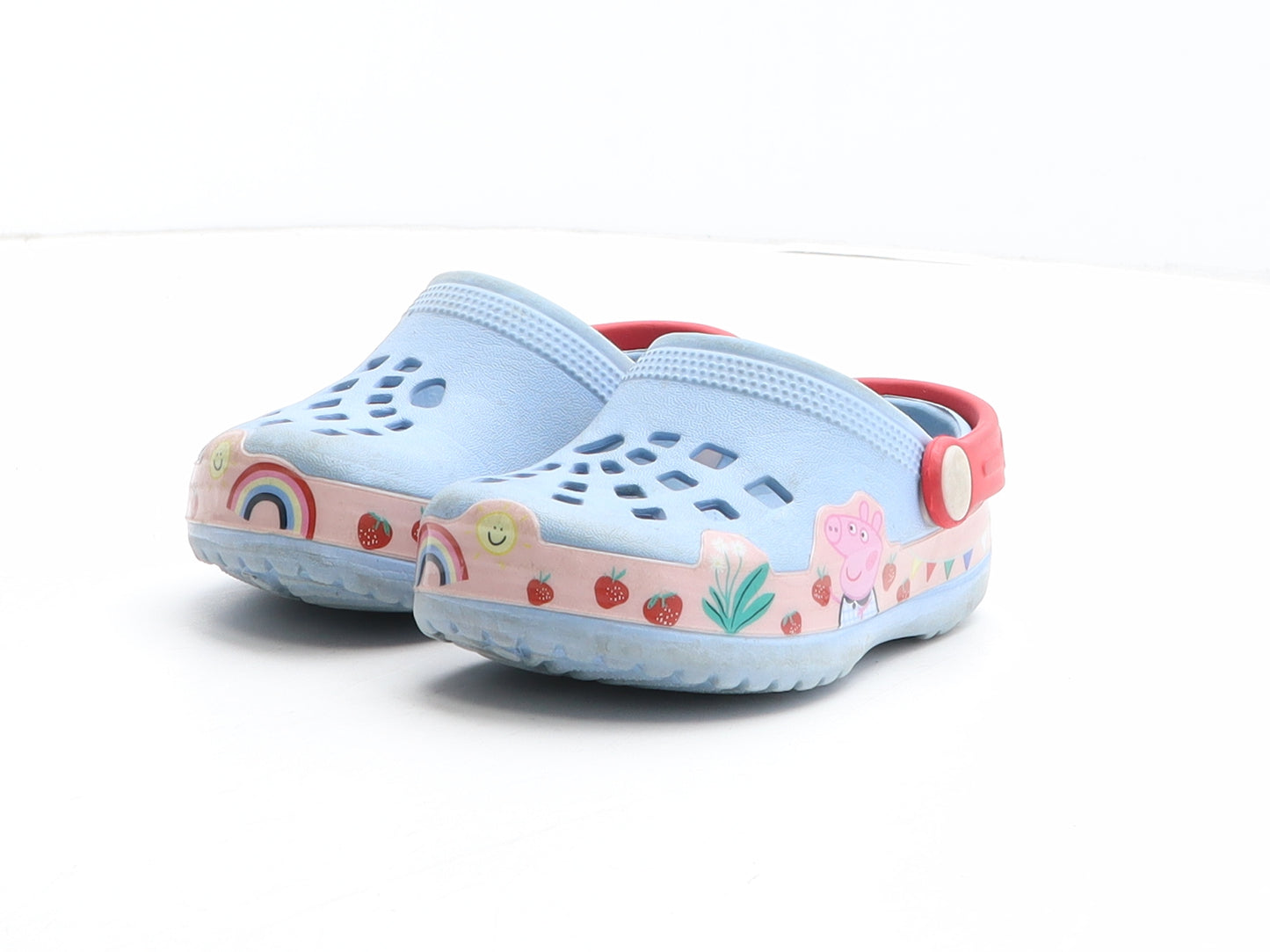 Peppa Pig Girls Blue Geometric Synthetic Clog Sandal UK 6