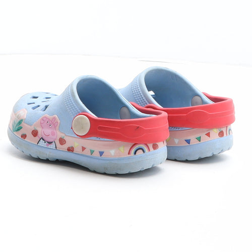 Peppa Pig Girls Blue Geometric Synthetic Clog Sandal UK 6