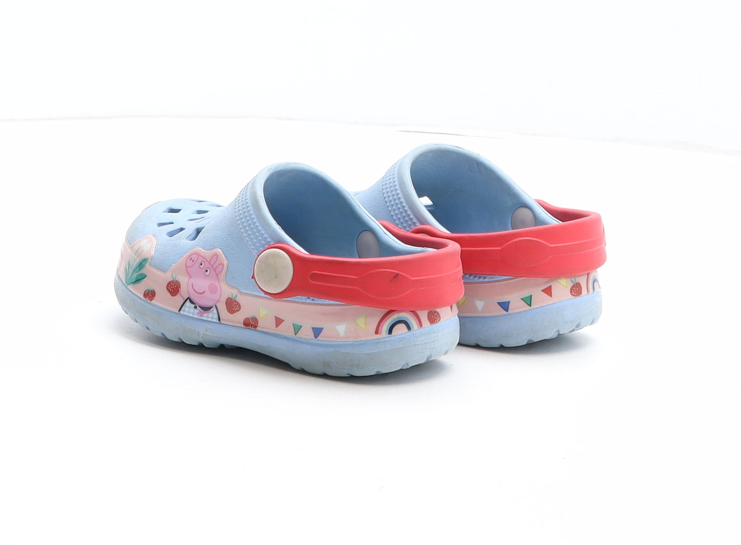 Peppa Pig Girls Blue Geometric Synthetic Clog Sandal UK 6