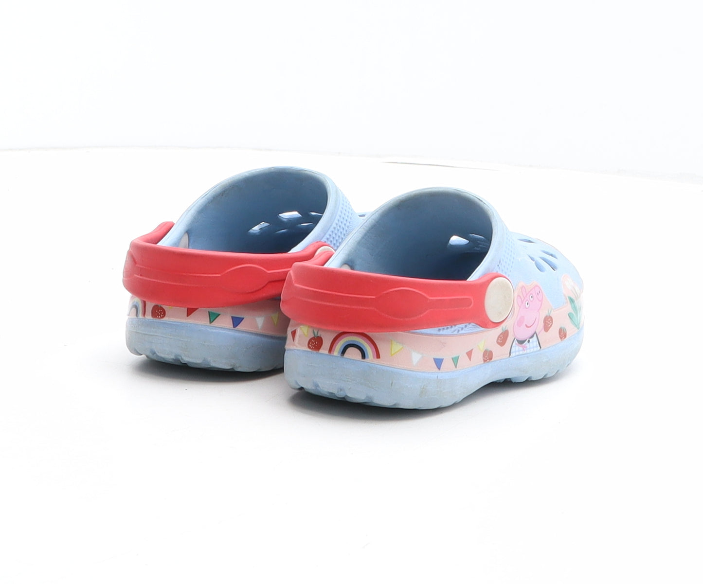 Peppa Pig Girls Blue Geometric Synthetic Clog Sandal UK 6
