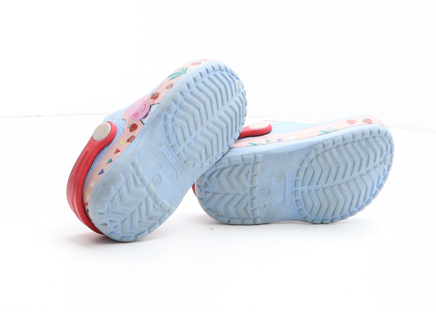Peppa Pig Girls Blue Geometric Synthetic Clog Sandal UK 6