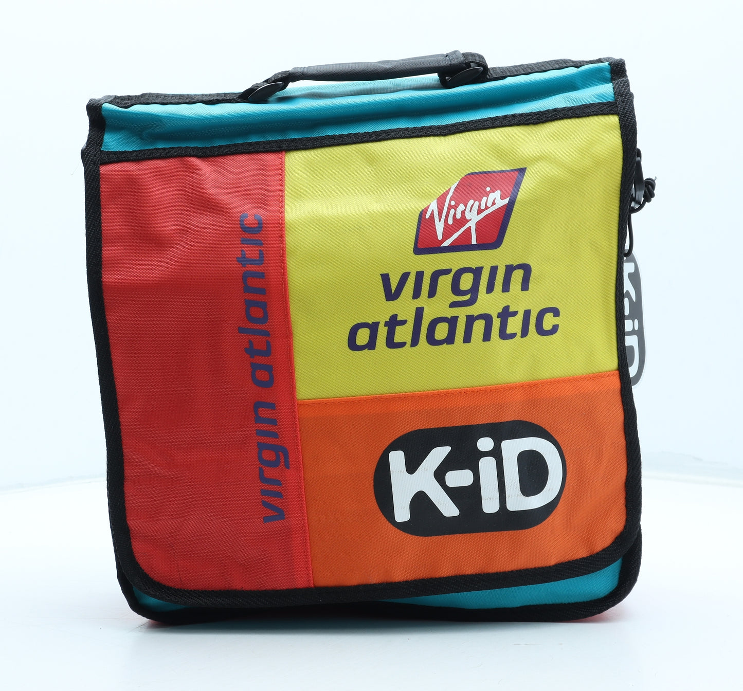 Virgin Atlantic Unisex Kids Multicoloured Colourblock Polyester Backpack Size Medium Hook & Loop