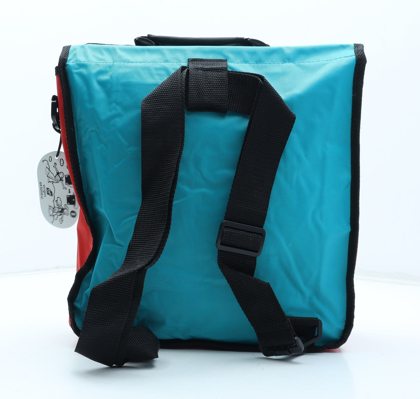 Virgin Atlantic Unisex Kids Multicoloured Colourblock Polyester Backpack Size Medium Hook & Loop