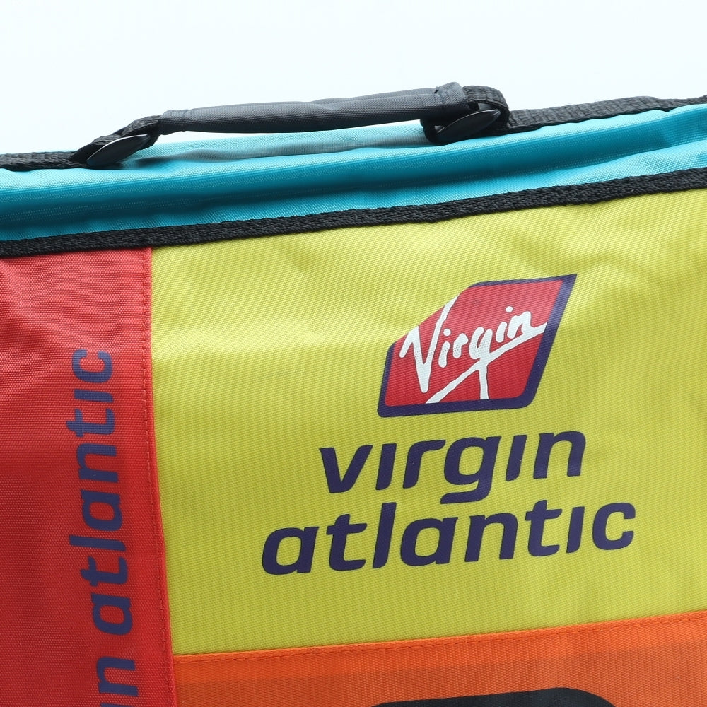 Virgin Atlantic Unisex Kids Multicoloured Colourblock Polyester Backpack Size Medium Hook & Loop