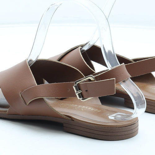NEXT Womens Brown Leather Slingback Sandal UK