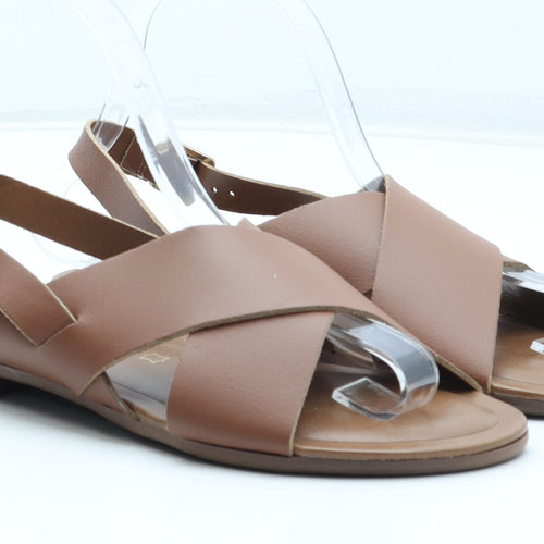 NEXT Womens Brown Leather Slingback Sandal UK