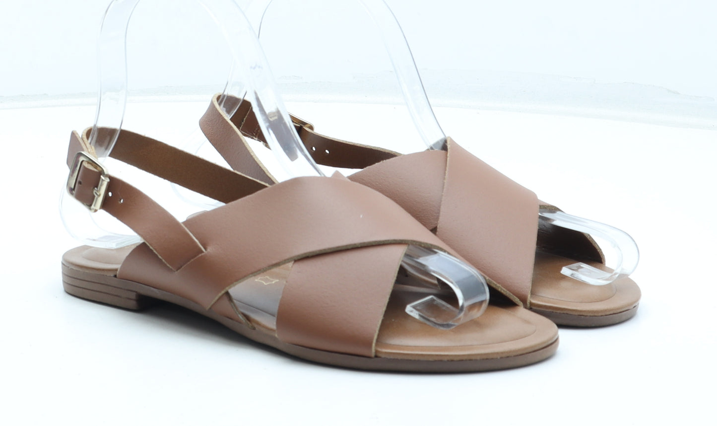 NEXT Womens Brown Leather Slingback Sandal UK