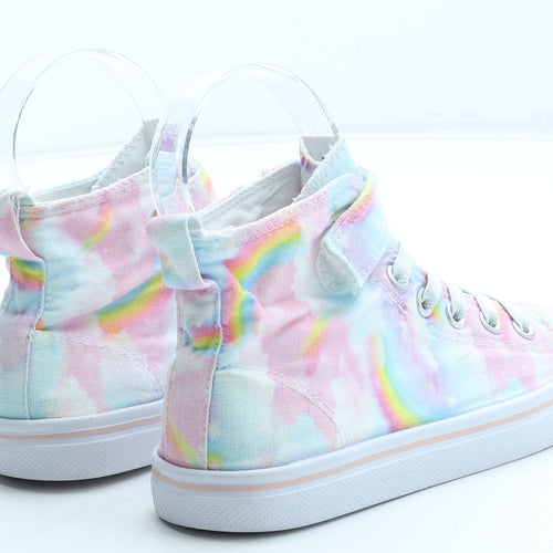 H&M Girls Multicoloured Tie Dye Polyester Trainer UK 13.5 32
