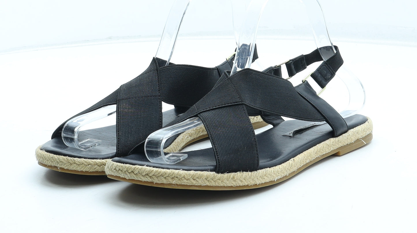 & Other Stories Womens Black Polyester Slingback Sandal UK