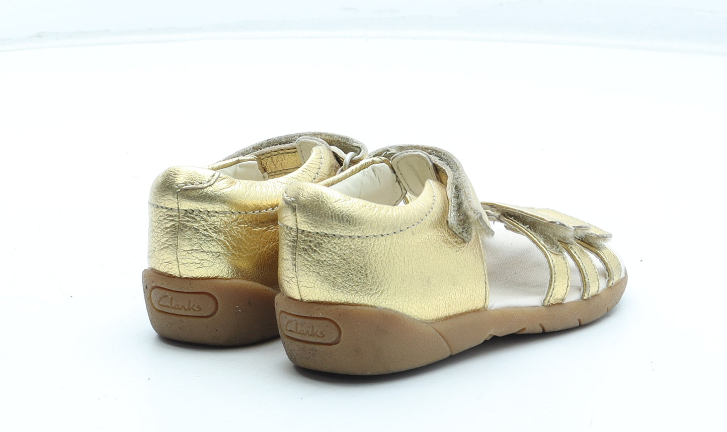 Clarks Girls Gold Polyester Gladiator Sandal UK 6
