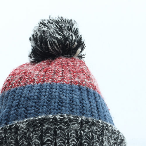 Preworn Boys Multicoloured Colourblock Acrylic Bobble Hat One Size
