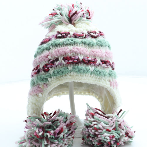 NEXT Girls Multicoloured Acrylic Winter Hat Size S - Size 6-12 months