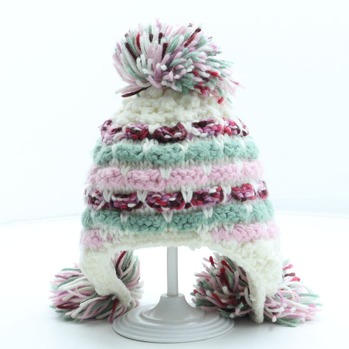 NEXT Girls Multicoloured Acrylic Winter Hat Size S - Size 6-12 months