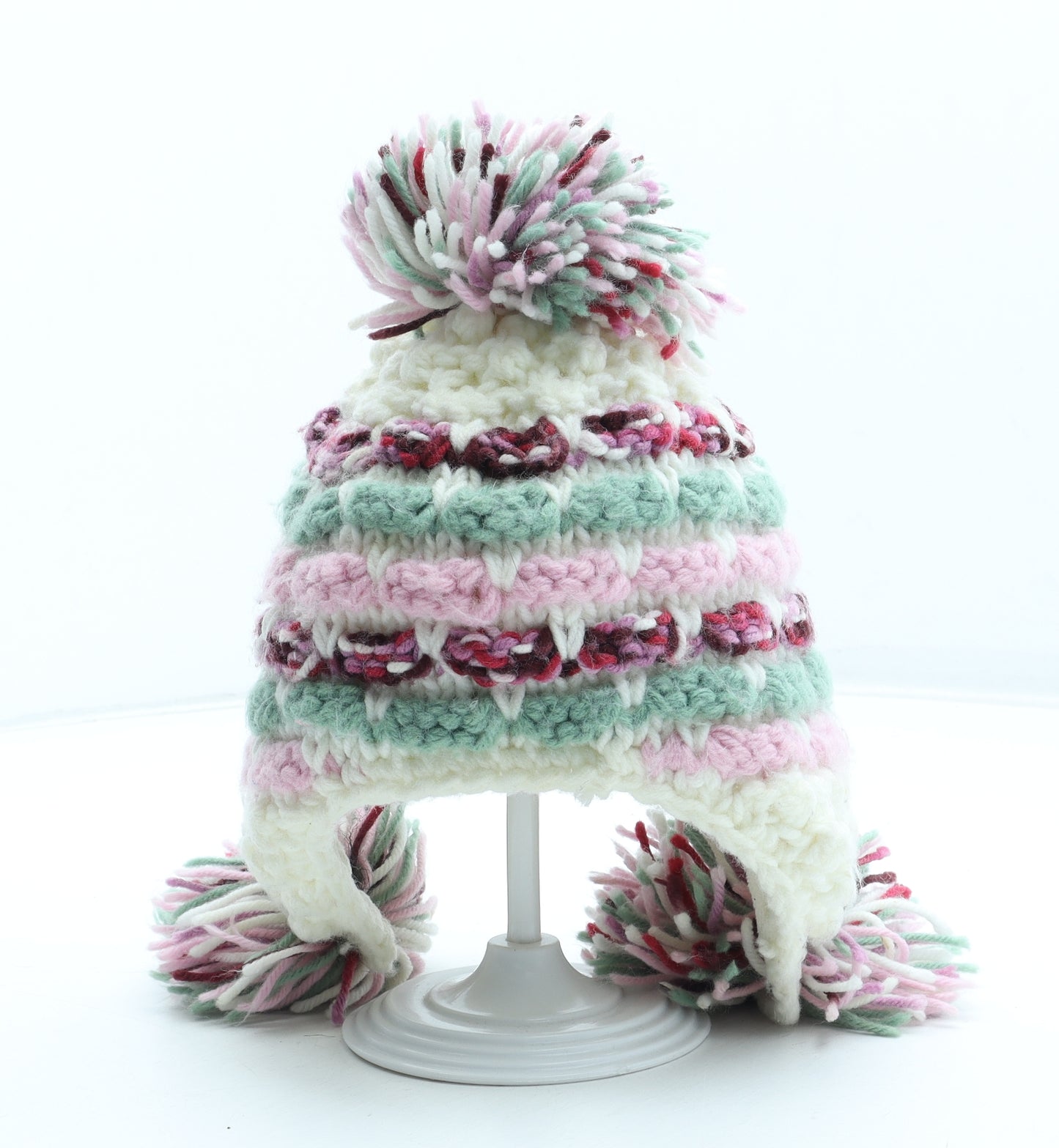 NEXT Girls Multicoloured Acrylic Winter Hat Size S - Size 6-12 months