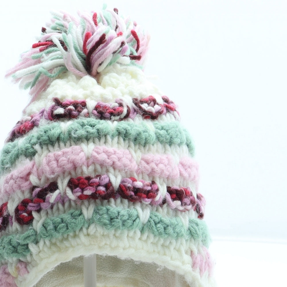 NEXT Girls Multicoloured Acrylic Winter Hat Size S - Size 6-12 months