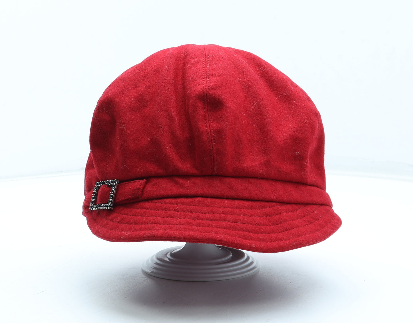 Preworn Womens Red Polyester Peaked Cap One Size