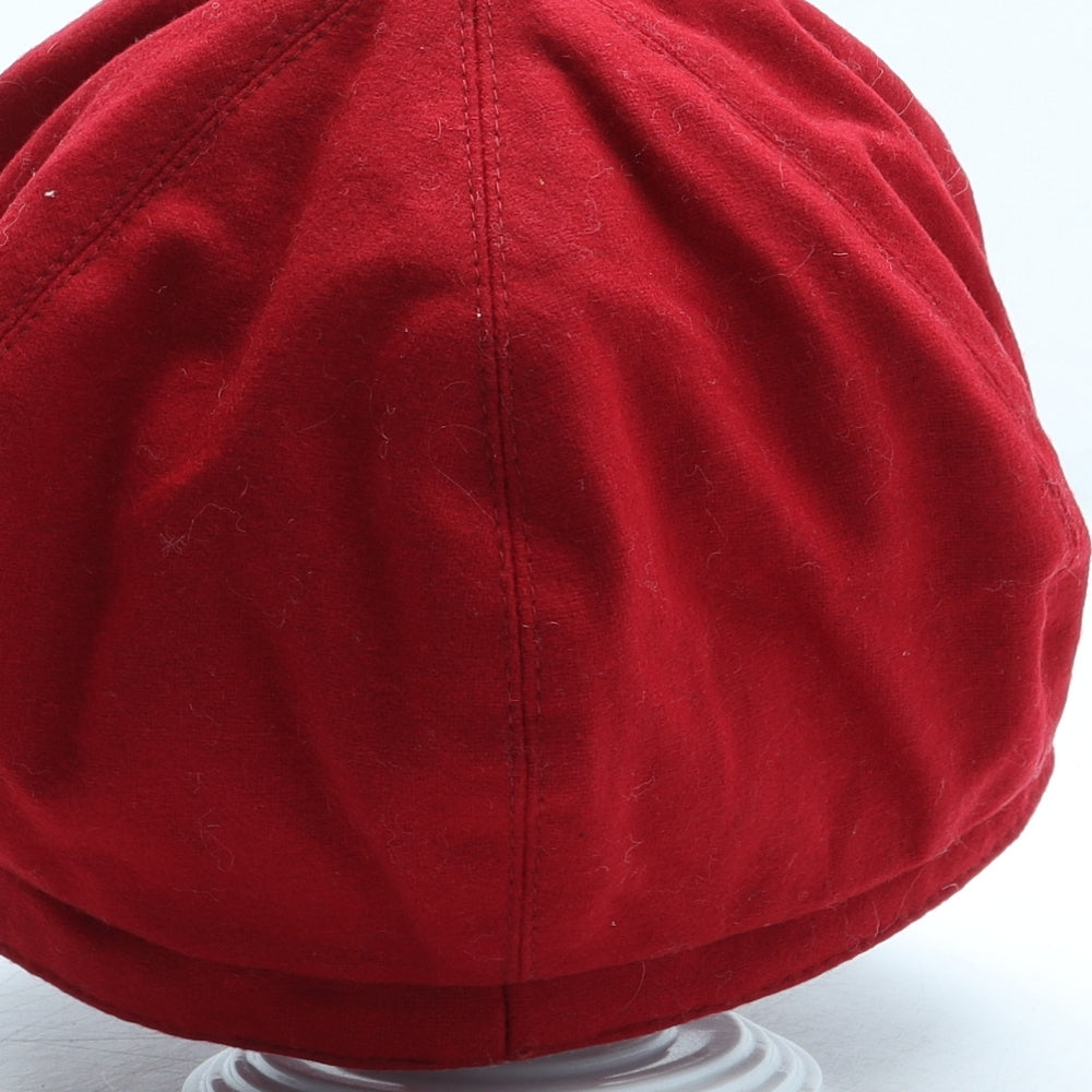 Preworn Womens Red Polyester Peaked Cap One Size