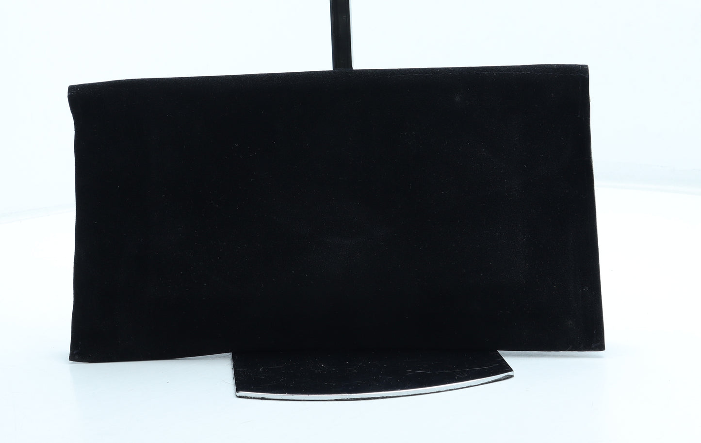 Preworn Womens Black Polyurethane Clutch Size Small