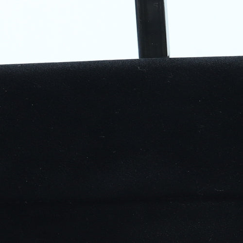 Preworn Womens Black Polyurethane Clutch Size Small