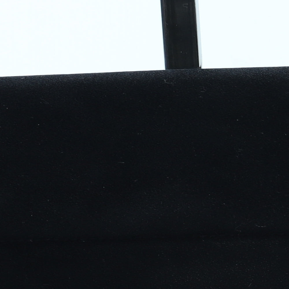 Preworn Womens Black Polyurethane Clutch Size Small