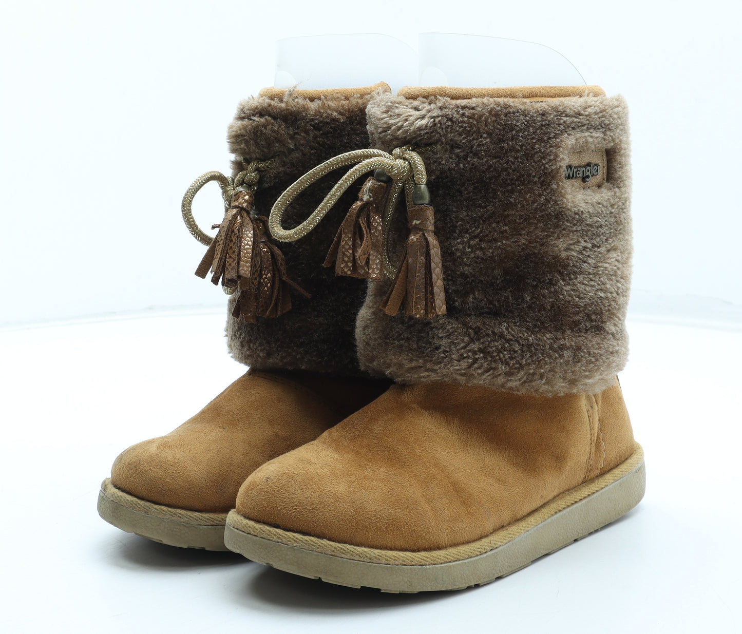 Wrangler Girls Brown Polyester Shearling Style Boot UK 1 33