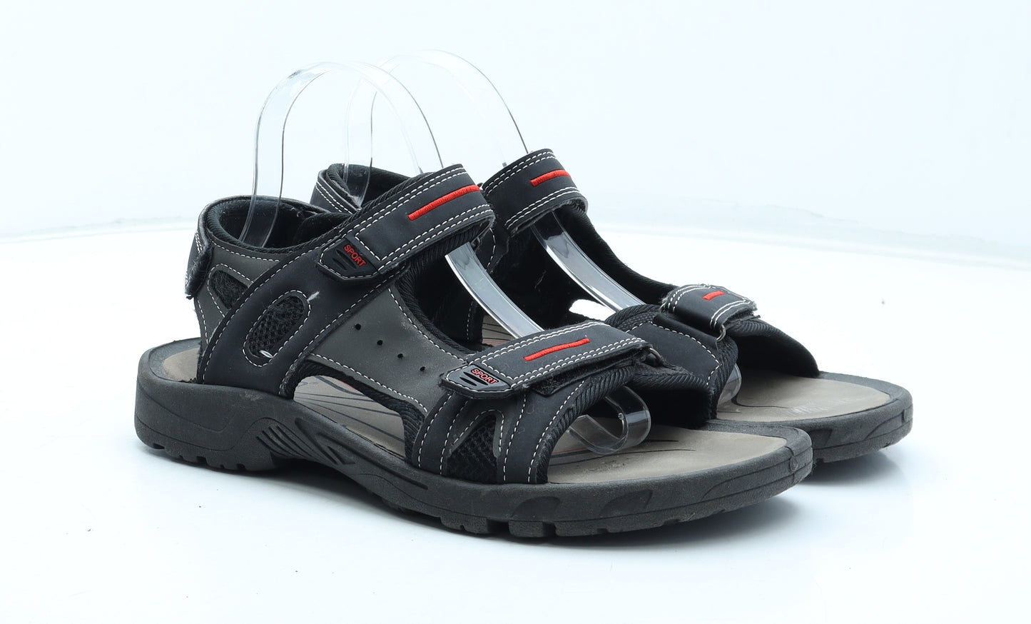 PDQ Mens Black Polyester Slip On Sandal UK 8 42