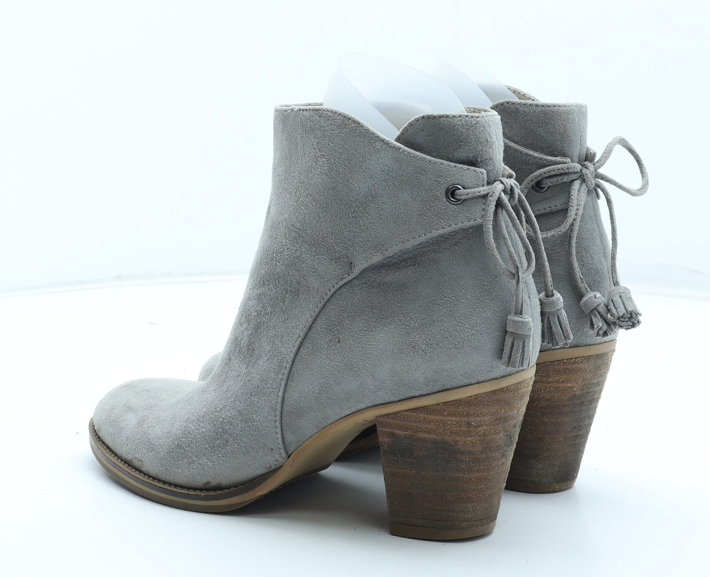 Mint Velvet Womens Grey Leather Bootie Boot UK