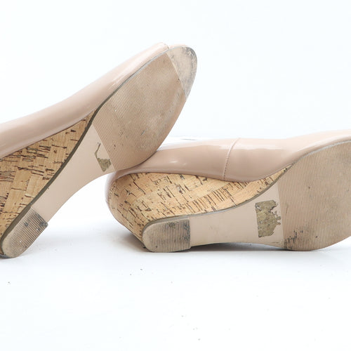 Oasis Womens Beige Synthetic Court Heel UK