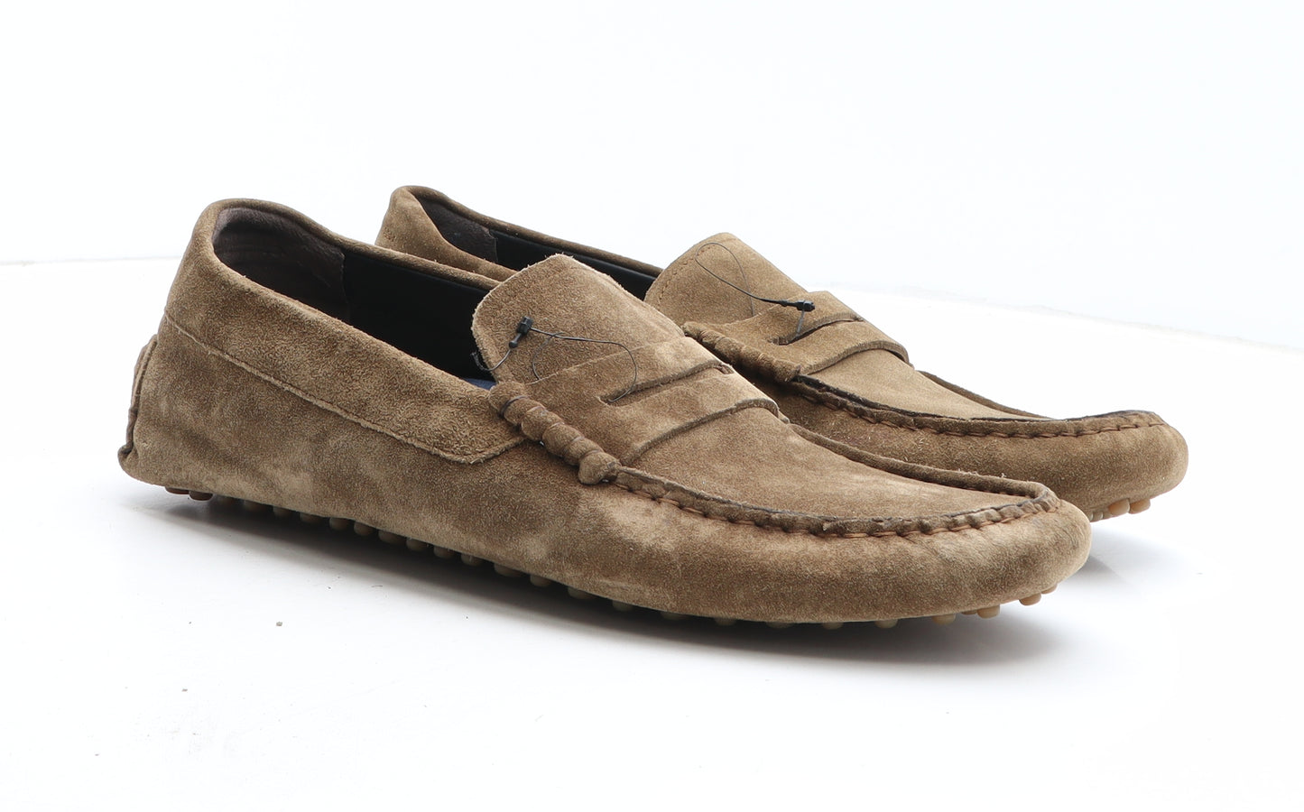 Marks and Spencer Mens Brown Leather Moccasin Casual UK 12