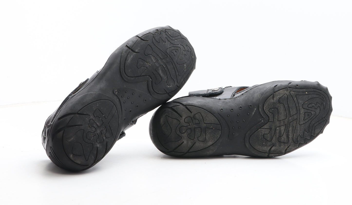 Preworn Womens Black Synthetic Slip On Sandal UK