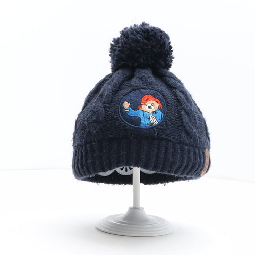 Marks and Spencer Boys Blue Acrylic Bobble Hat One Size - Paddington Bear Size 13-36 Months
