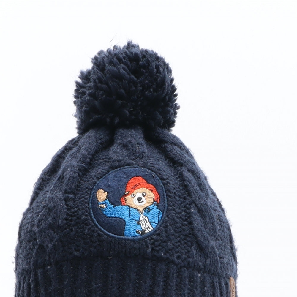 Marks and Spencer Boys Blue Acrylic Bobble Hat One Size - Paddington Bear Size 13-36 Months