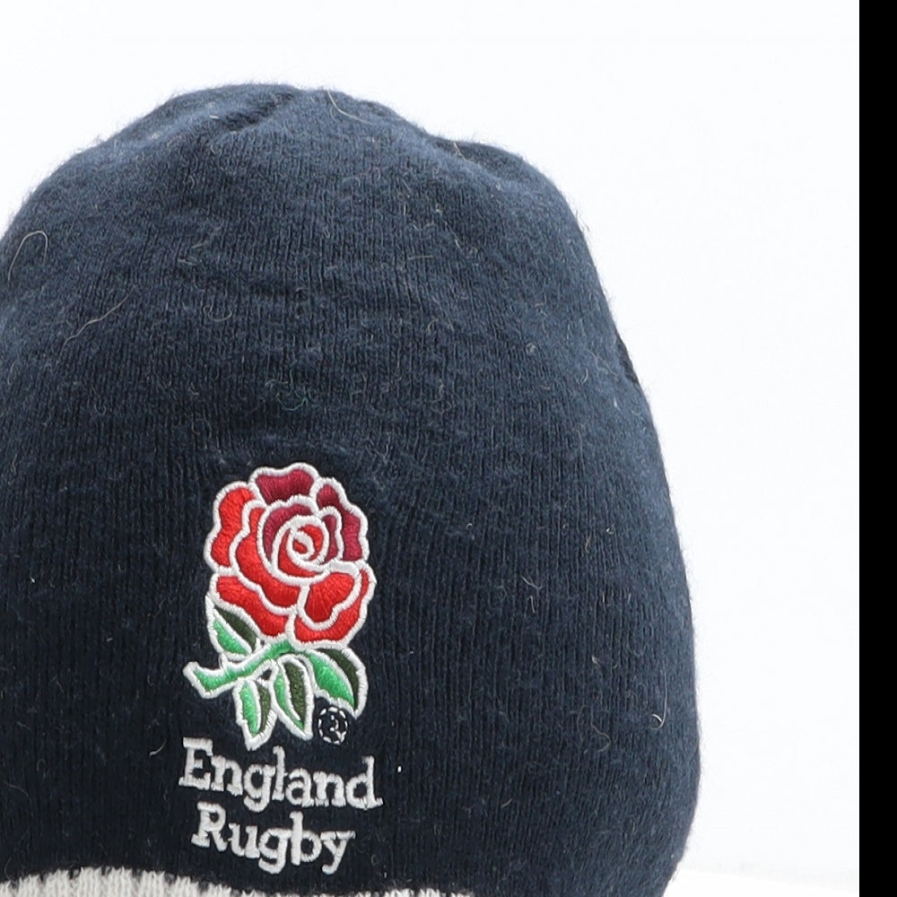 England Rugby Mens Blue Acrylic Beanie One Size