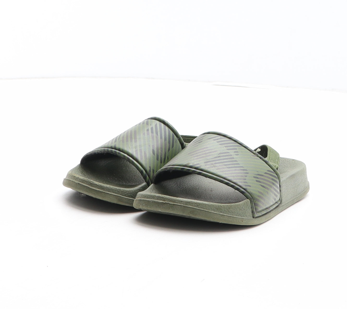 Primark Boys Green Camouflage Synthetic Slip On Sandal UK 7
